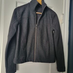 Prana Dark Gray Zip-Up Sweater